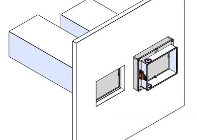 WK25 Series fire damper, installation onto the face of wall or floor